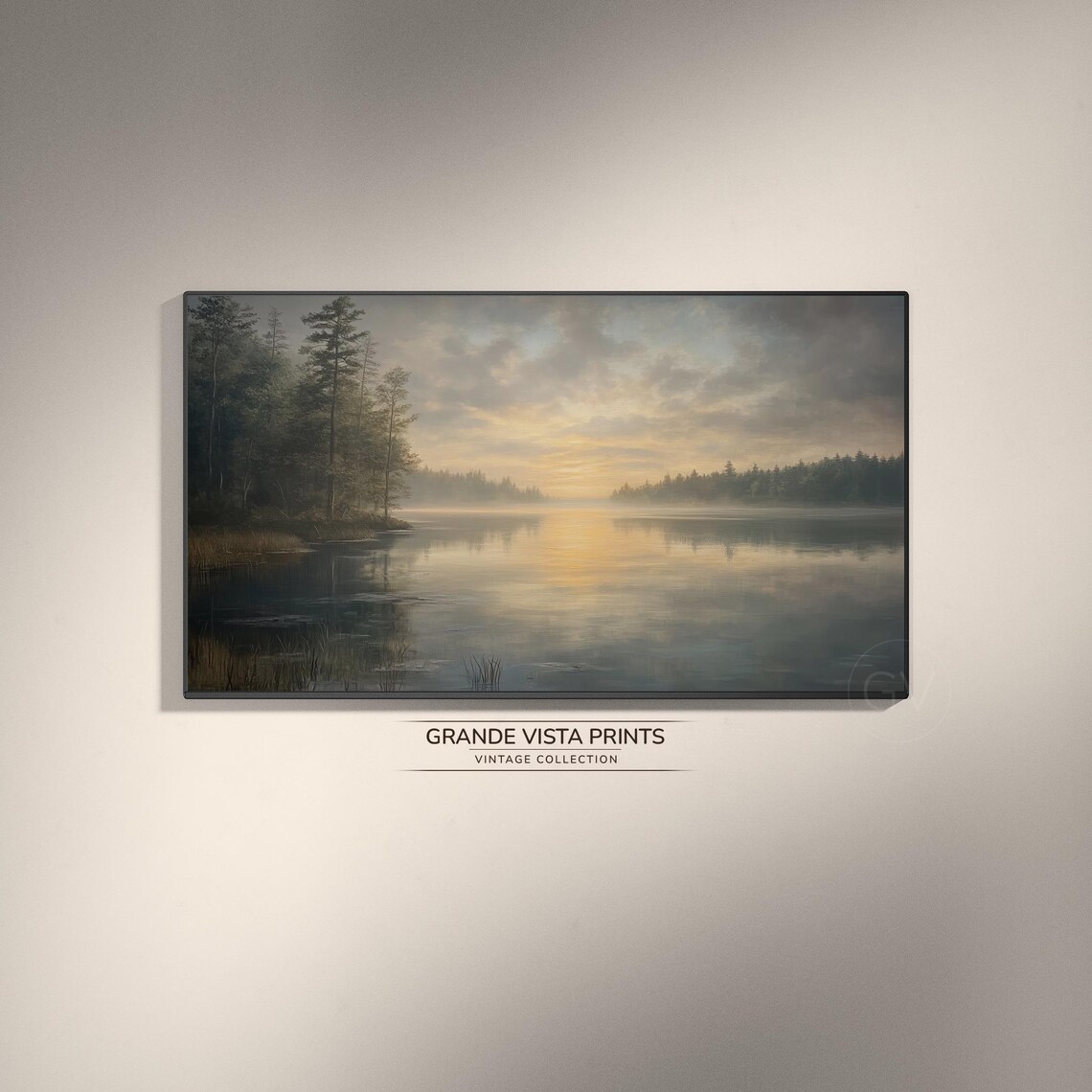 Spring Forest Lake Frame Tv Artwork Forest Lake Background Landscape Desktop Wallpaper Gv4566