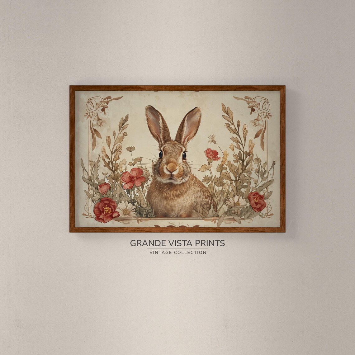 Easter Rabbit Painting Art Print, Holiday Decor - Image 2