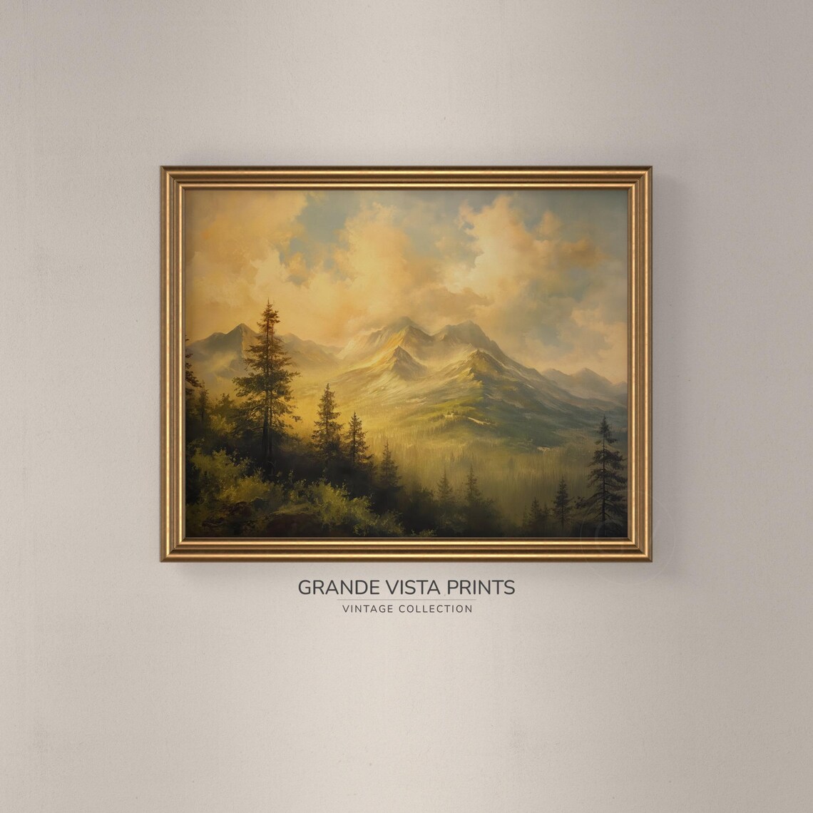 Mountain Forest Artwork Mountain Forest Landscape Painting Mountain Valley Wall Art Gv4359 - Image 3