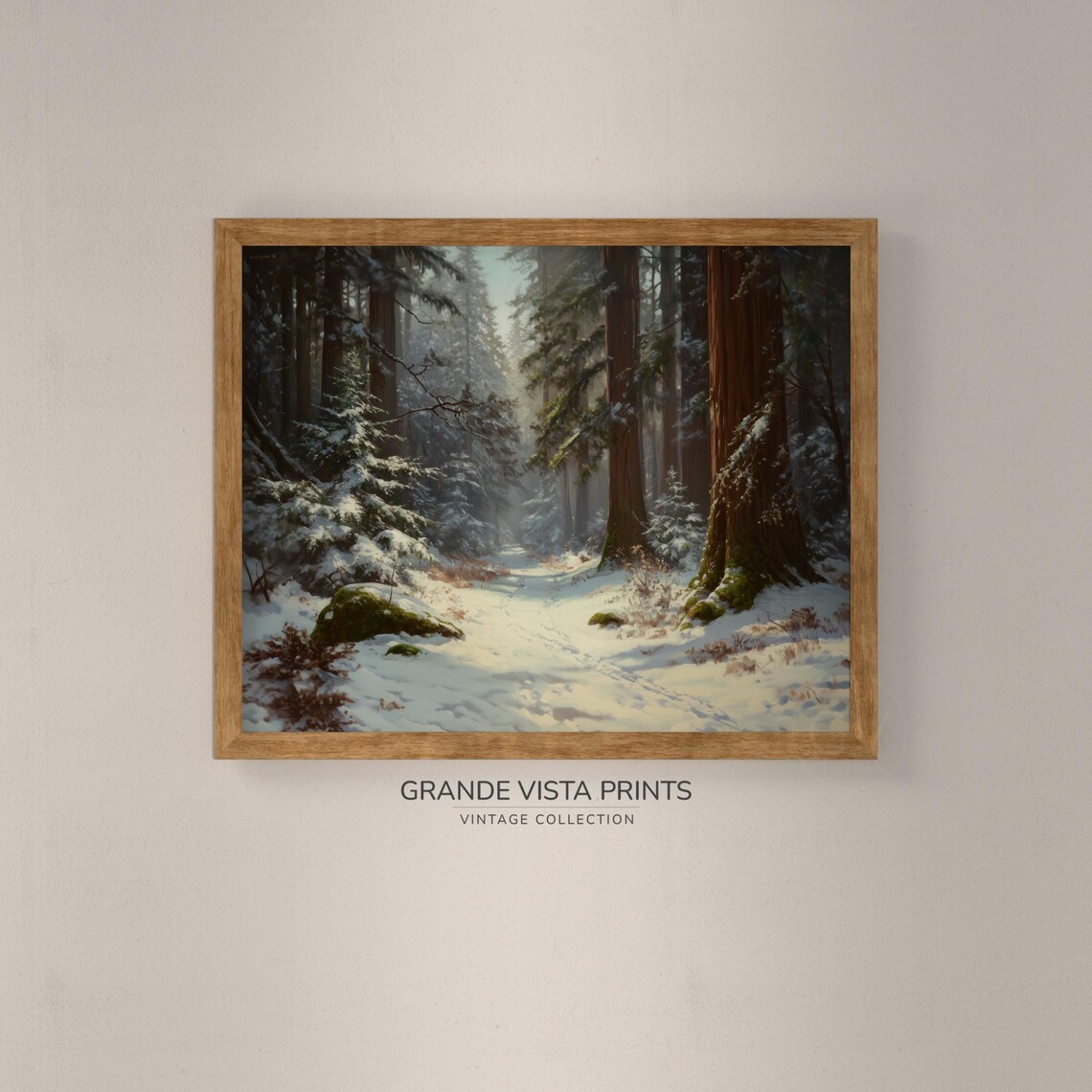 Winter Forest Wall Art Wintertime Forest Forest Scene Wall Art Gv4801 - Image 4