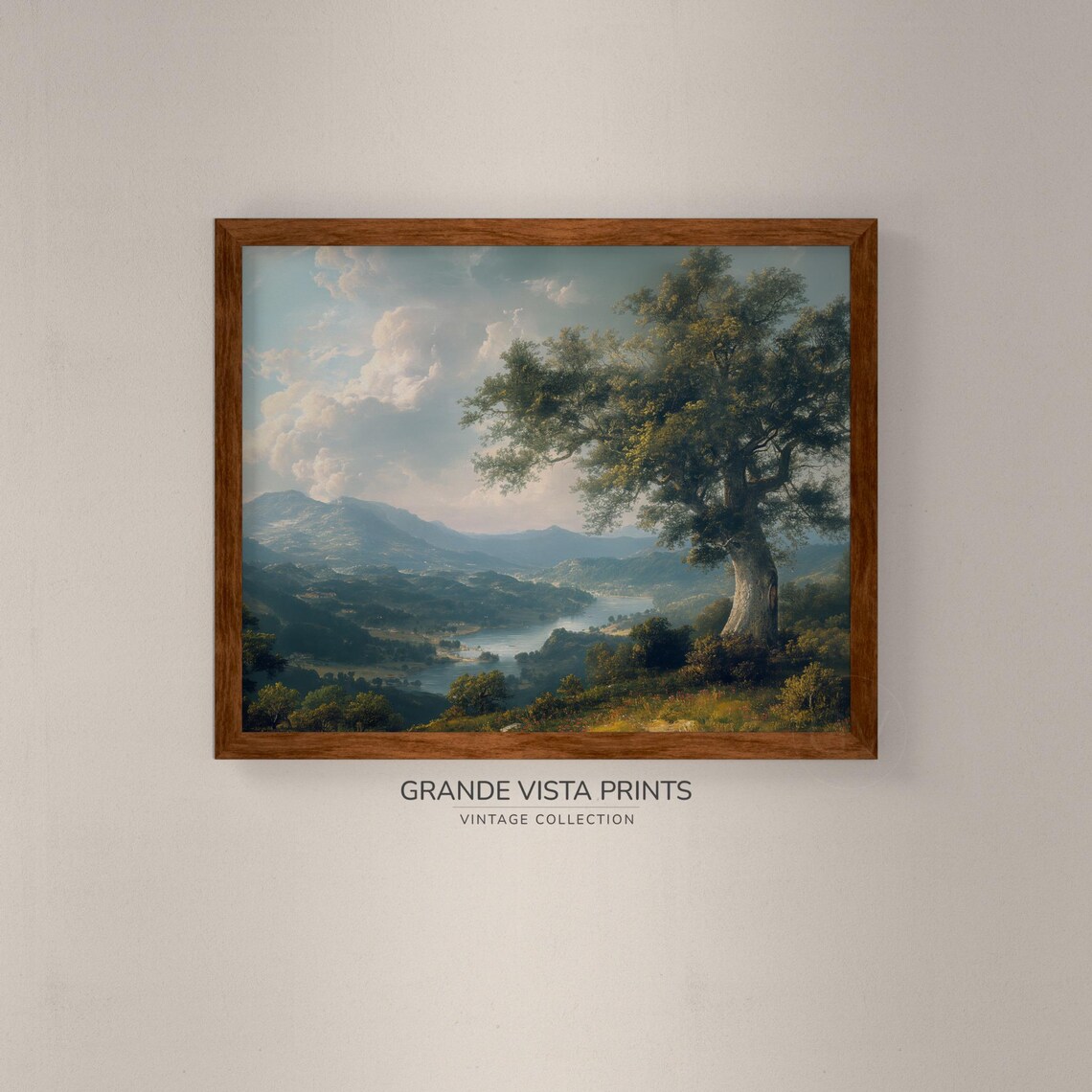 Lonely Tree On The Mountain Landscape Artwork Vintage Wall Art Instant Mountain Tree Print Gv4001 - Image 4