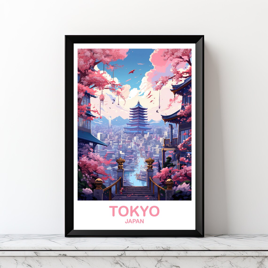 Tokyo Japan Skyline Travel Wall Art Print