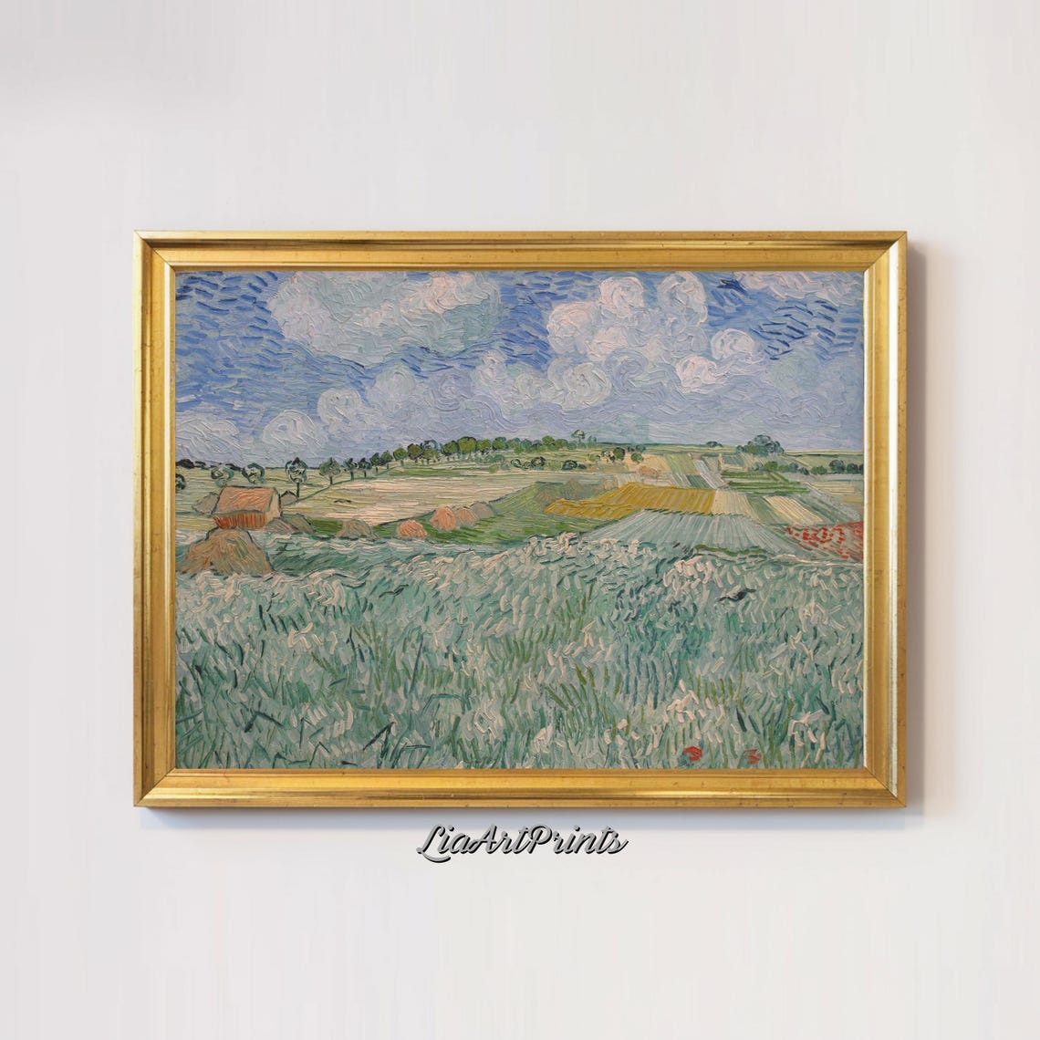 Countryside Field Landscape Art Impressionist Nature Wall Art Serene Rustic Decor For Home Artwork - Image 2