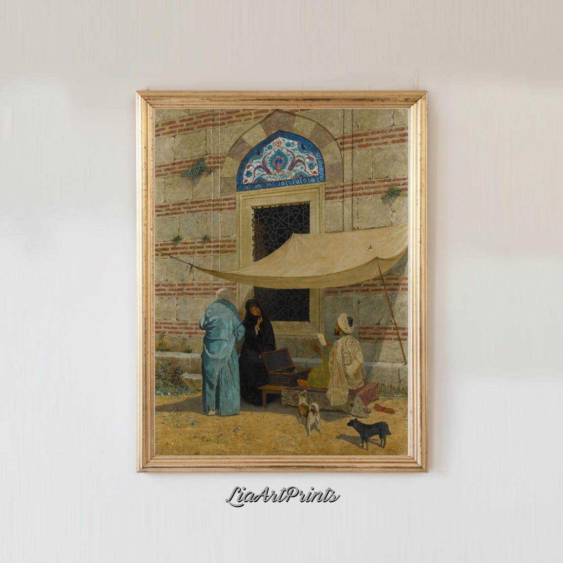 Oriental Street Scene Tiled Arch Historic Vintage Bazaar Poster - Image 2