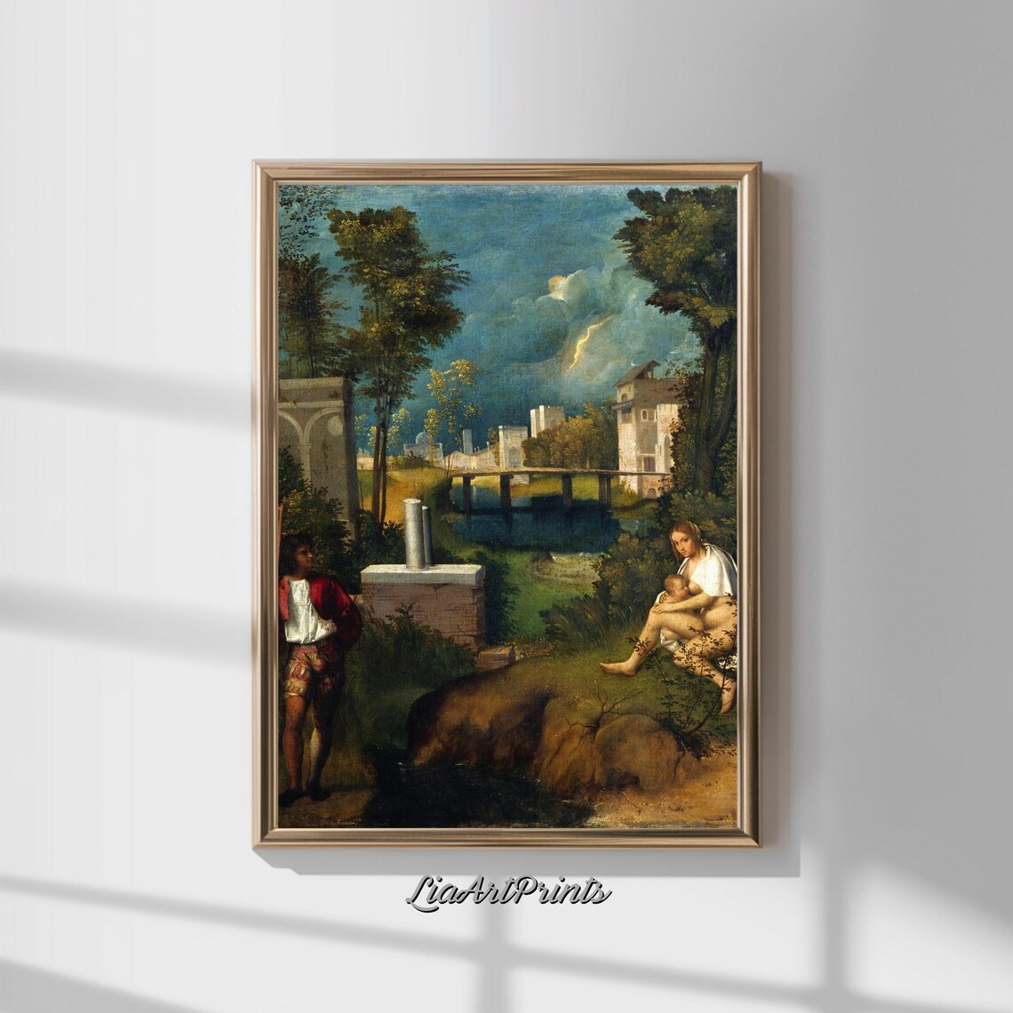 Classical Landscape, Renaissance Inspired Pastoral Scene