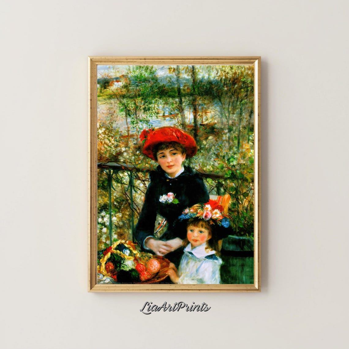 Renoir Two Sisters On The Terrace Impressionist Boating View Poster - Image 4