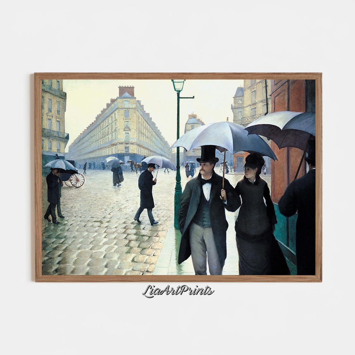 Gustave Caillebotte Paris Street Rainy Day Umbrellas Vintage Poster - Image 3