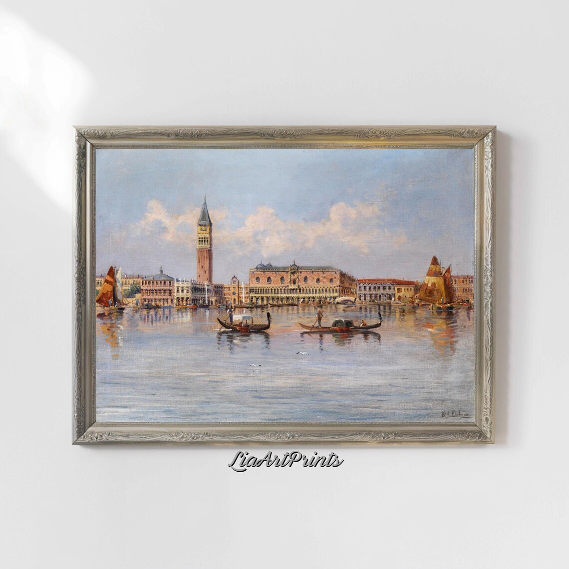Venice Waterfront, Italian Cityscape Art Print - Image 4
