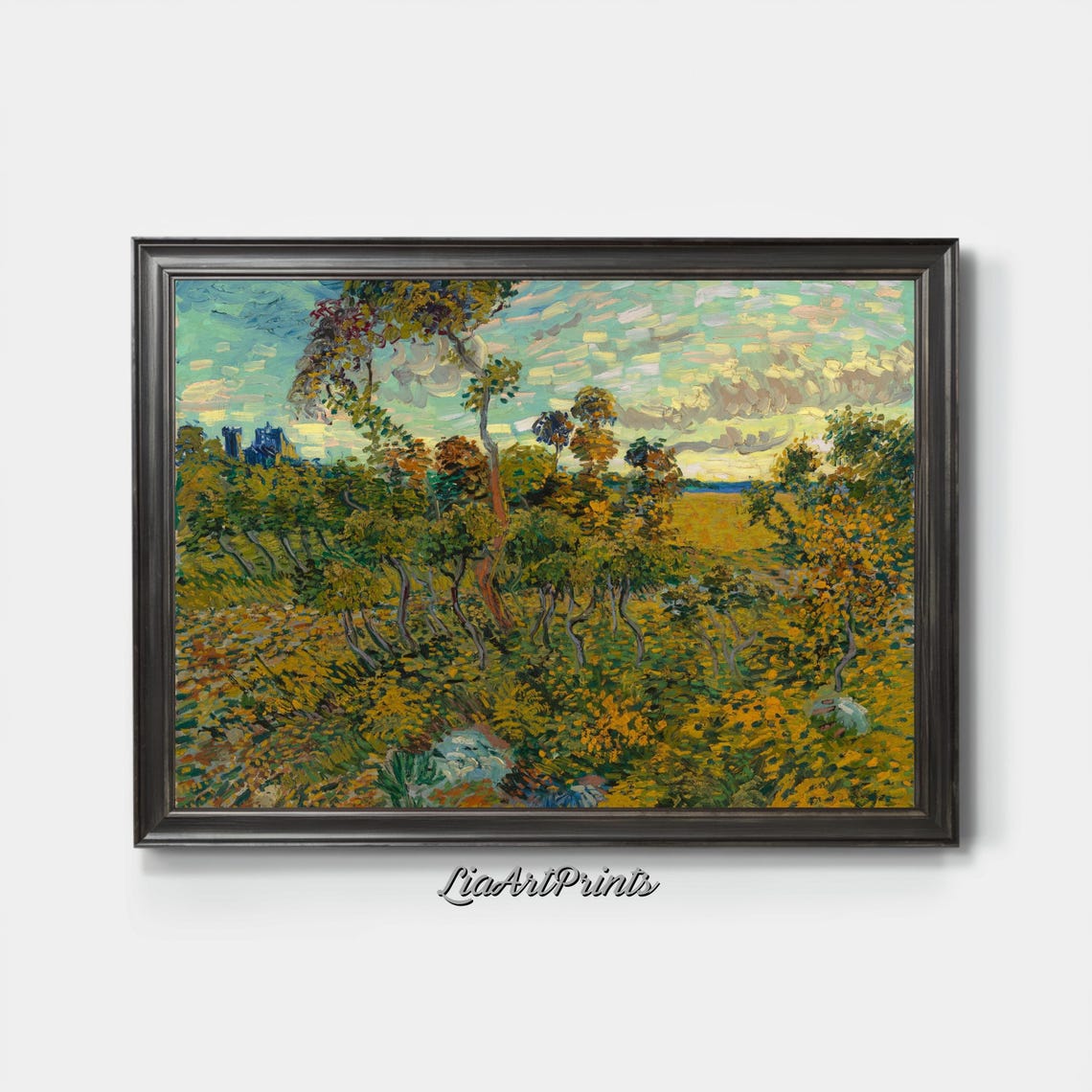 Vincent Van Gogh Sunset Golden Trees Landscape Masterpiece Poster - Image 2