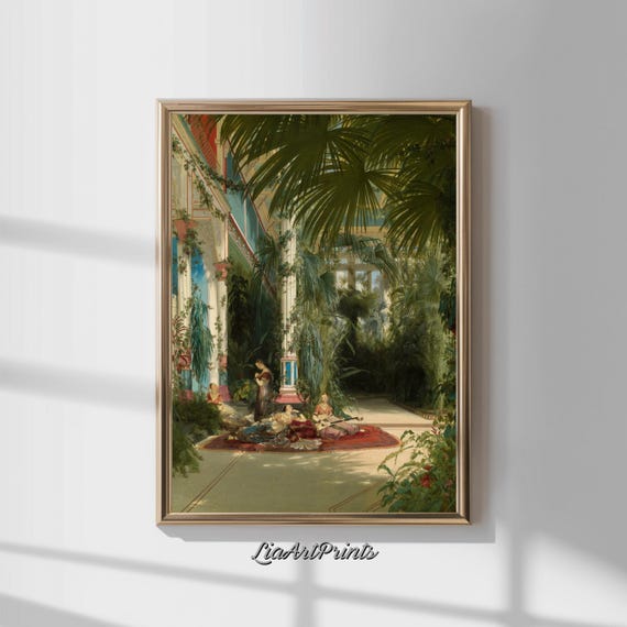 Antique Rustic Muted Landscape Painting Vintage Neutral Wall Art Antique Landscape Art Wall Art