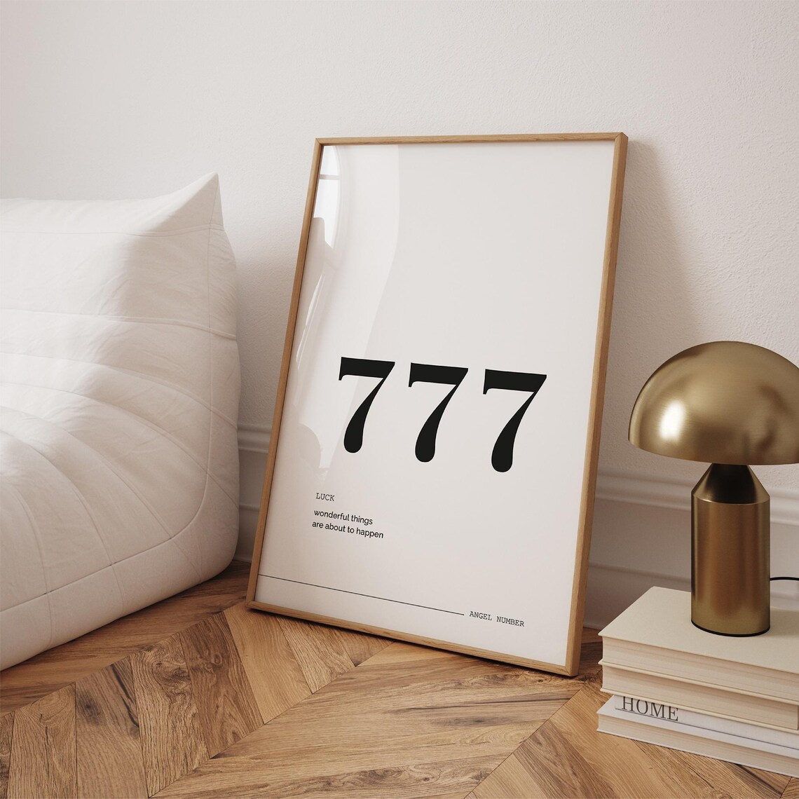777 Angel Number Lucky Manifestation Art Print