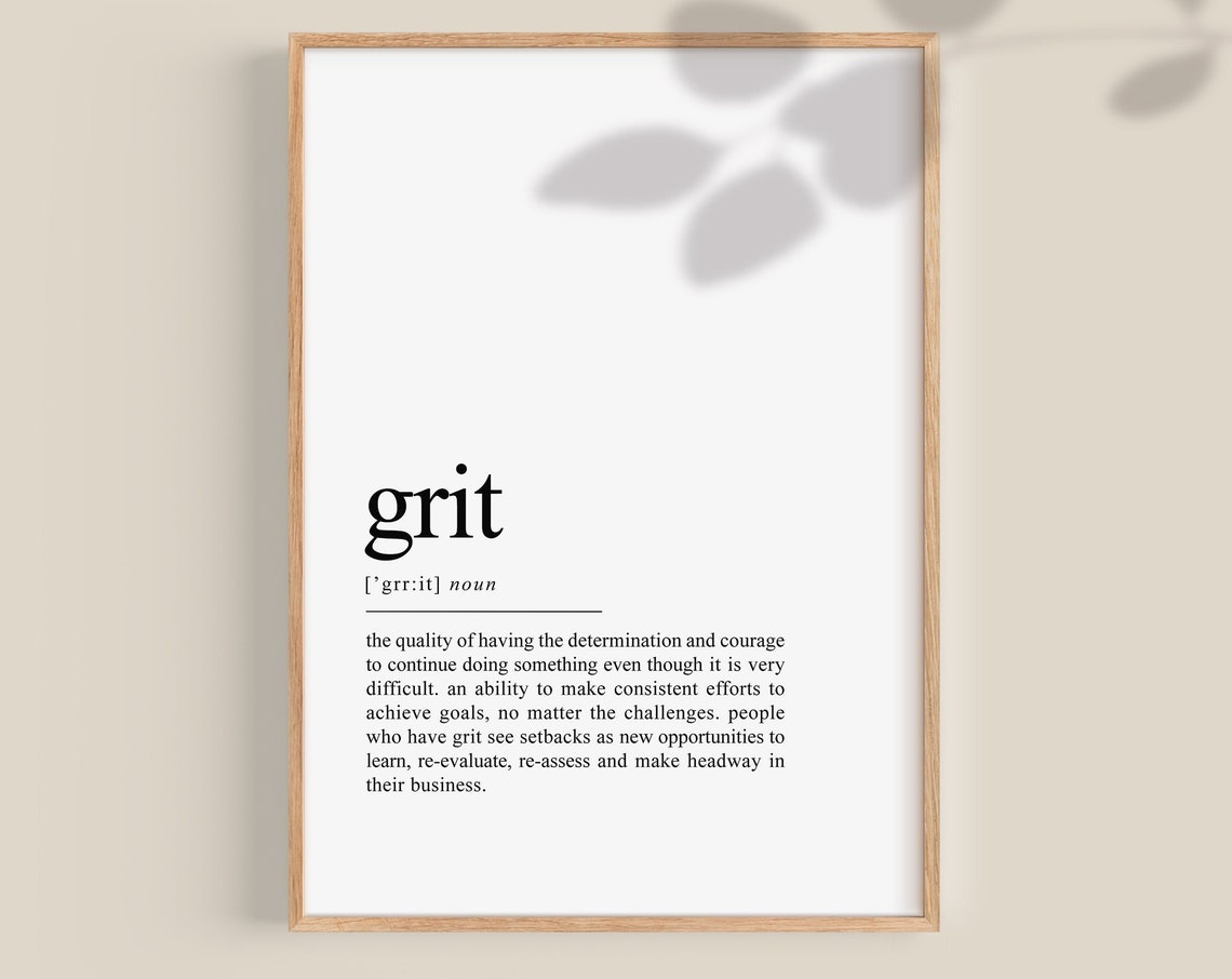 Grit Quote Office Wall Art Print