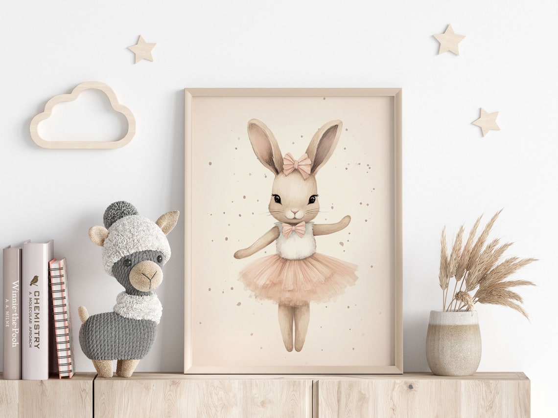 Cute Bunny Nursery Decoration Art Print