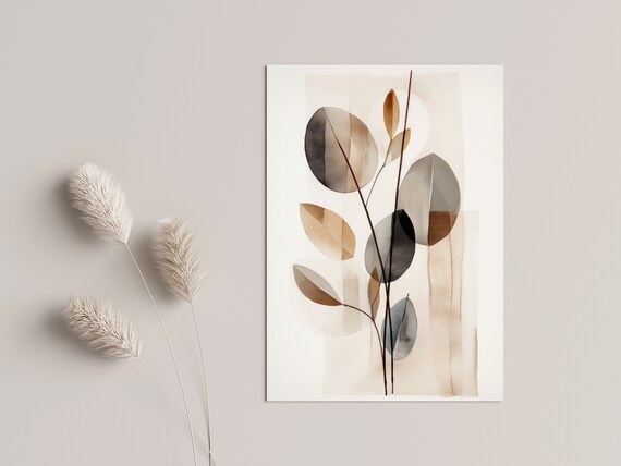 Abstract Plant Minimalist Botanical Art Print