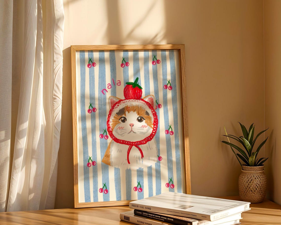 Custom Rabbit Portrait, Cute Personalised Art Print - Image 2