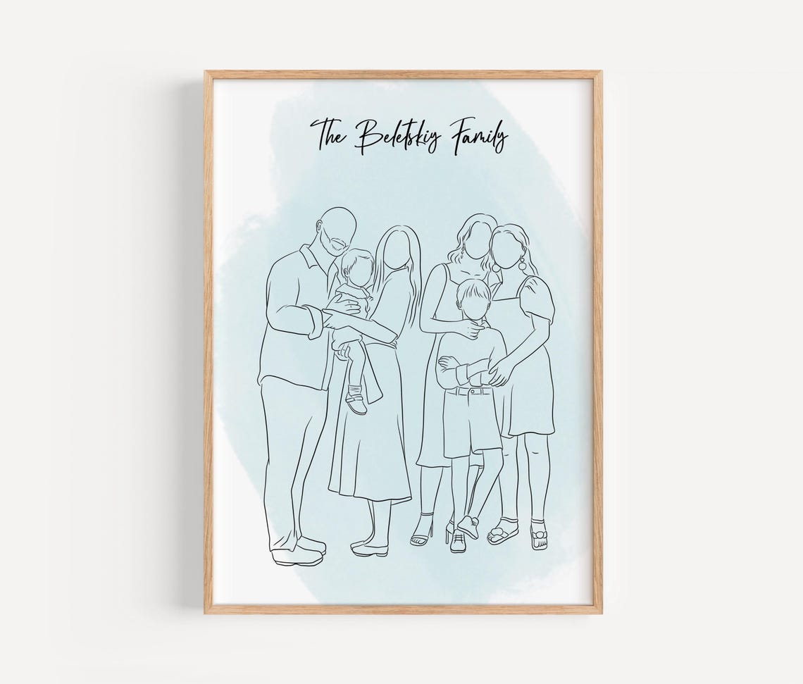 Ashleigh and Brendan Wedding Line Art Bride and Groom Poster - Image 2