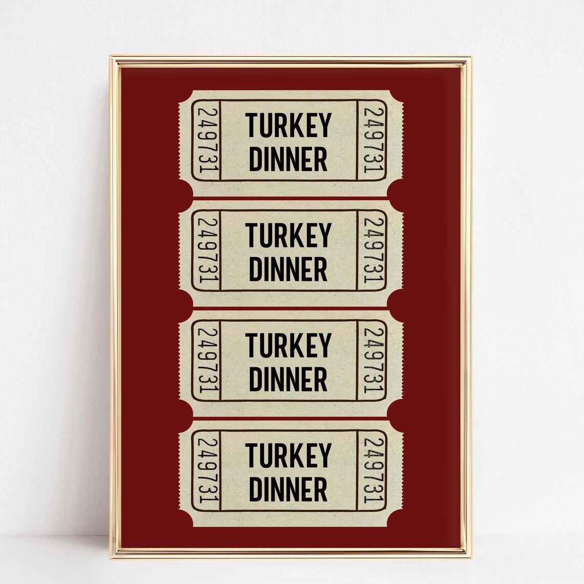 Thanksgiving Turkey Dinner Autumn Wall Art Print