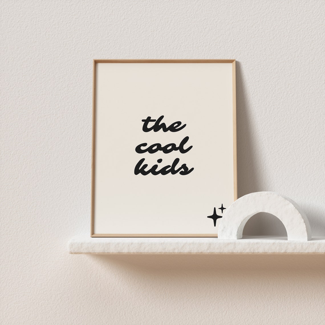 The Cool Kids Fun Trendy Script Typography Portrait Wall Art - Image 2