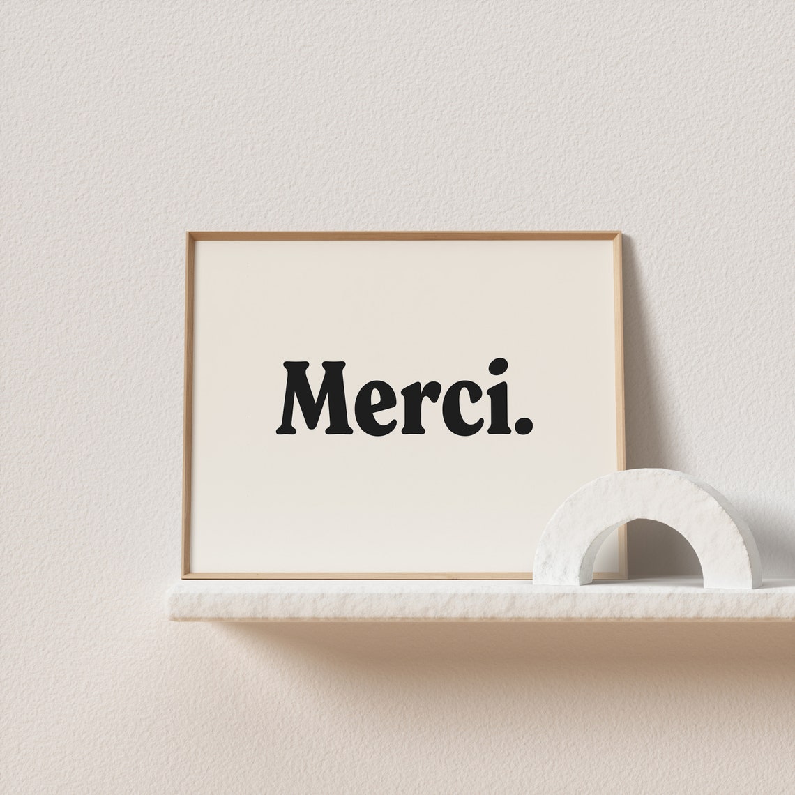 Merci Black Serif French Minimal Parisian Typography Poster Art - Image 2