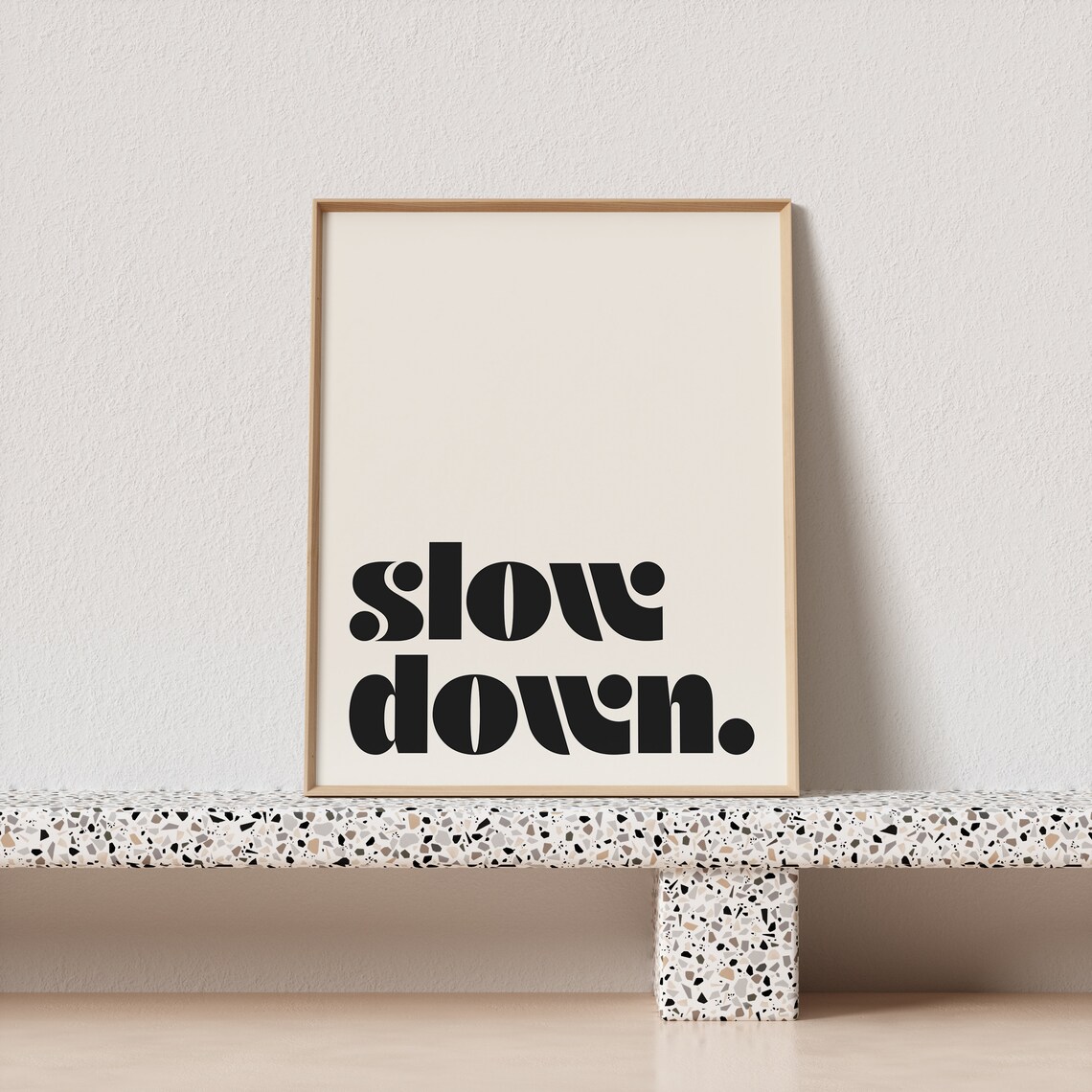 Slow Down Retro Typography Poster, Gallery Wall - Image 2