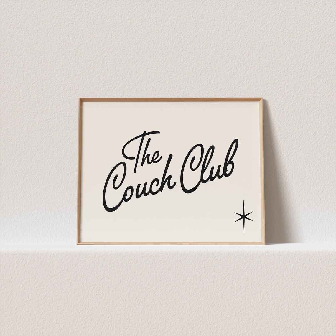 Retro The Couch Club Poster, Gallery Wall Art Print