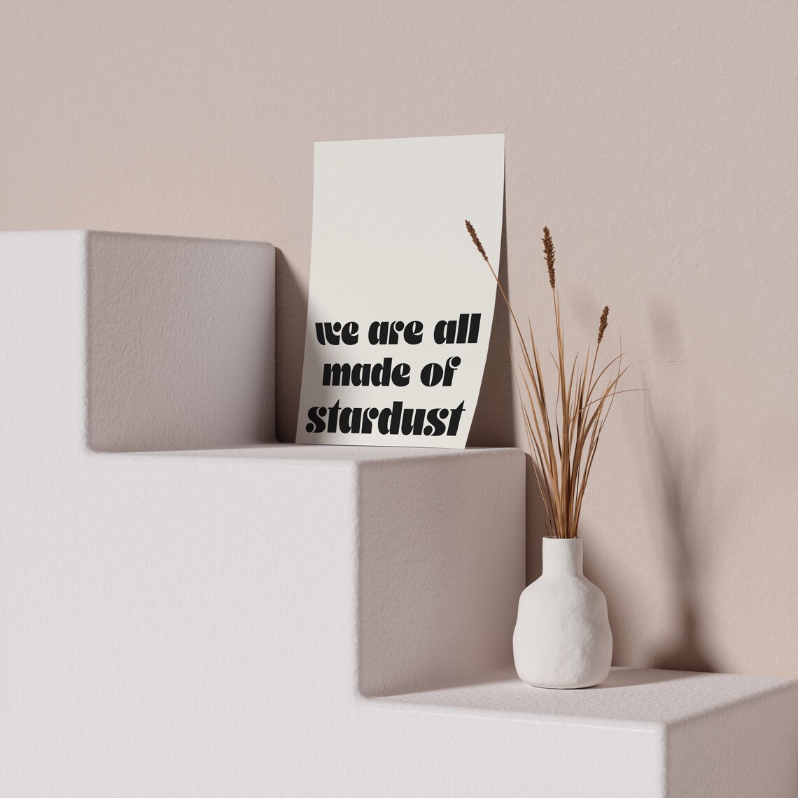 We Are All Made Of Stardust Retro Typography Print - Image 3