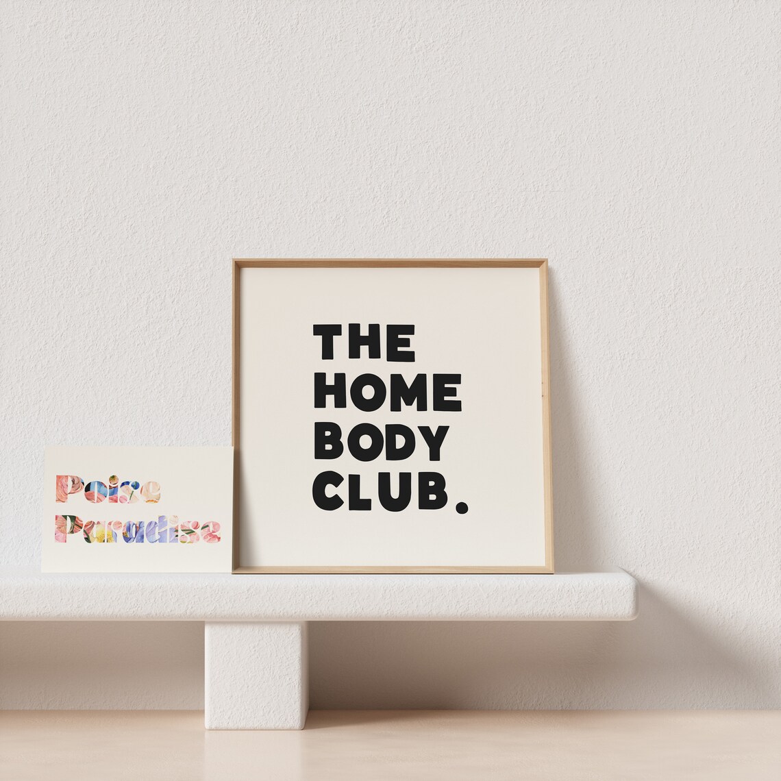 The Homebody Club Quirky Typographic Poster - Image 3