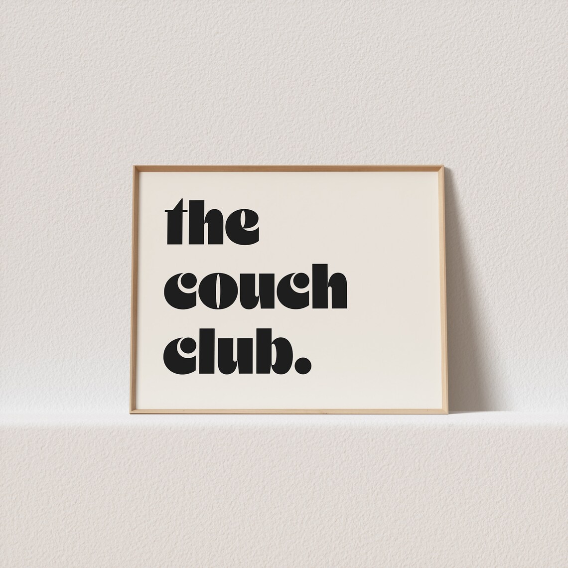 The Couch Club Retro Art Print, 70s Typography