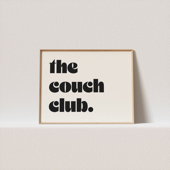 The Couch Club Retro Art Print, 70s Typography