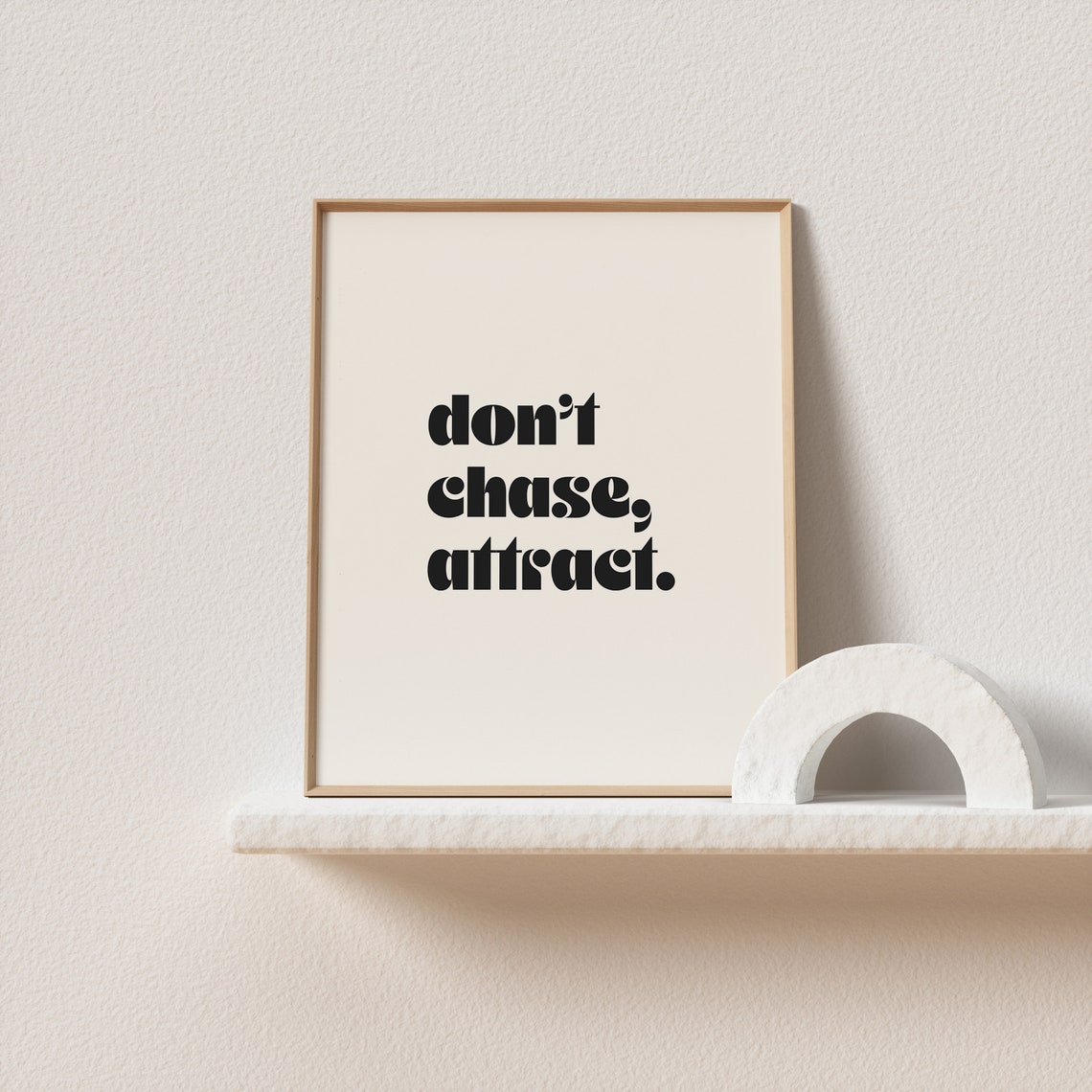 Dont Chase Attract Minimalist Retro Quote Poster For Mindset And Goals - Image 3