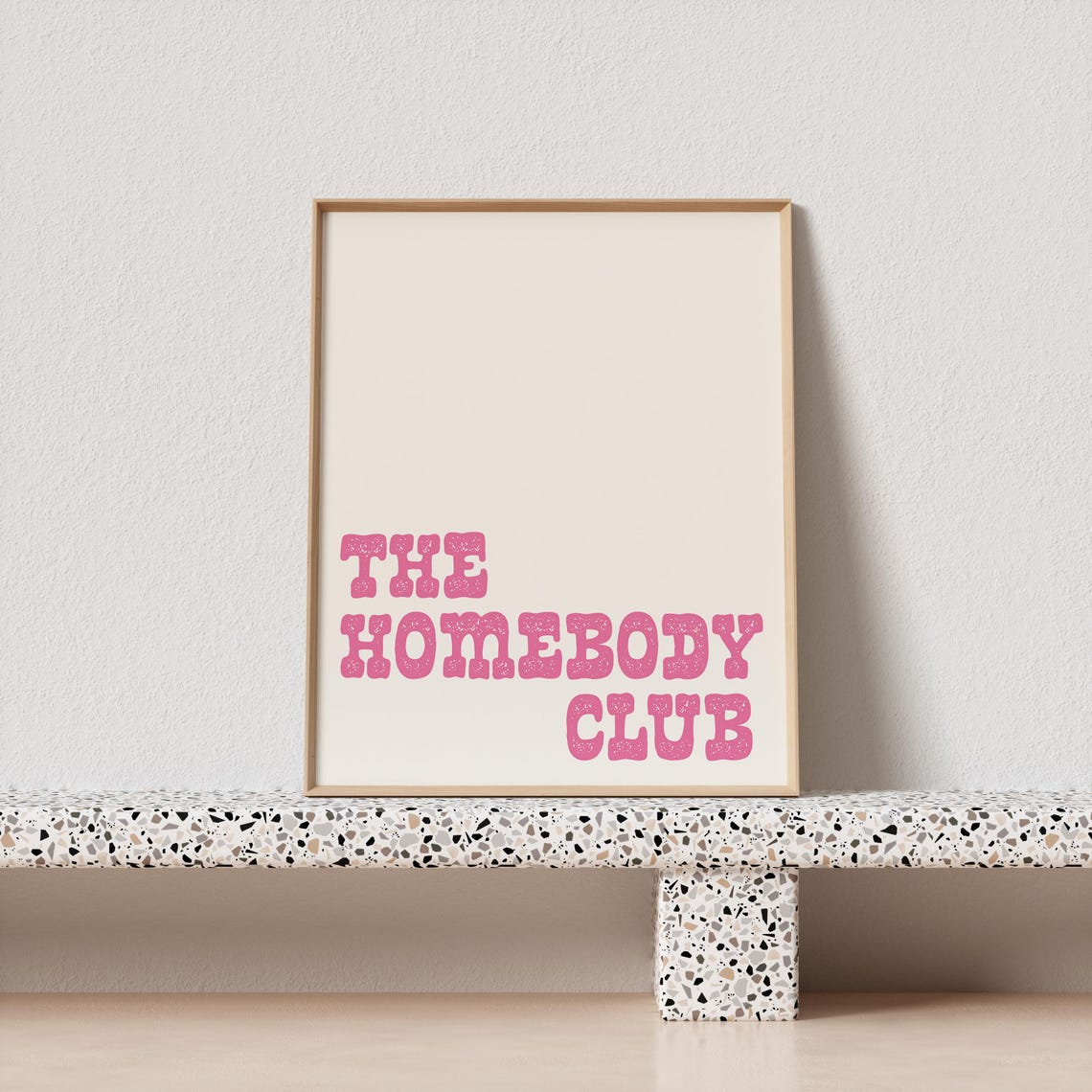 Maximalist Coastal Cowgirl Wall Art Pink Poster With Home Sweet Home Quote The Homebody Club Trendy Western Wall Art - Image 4