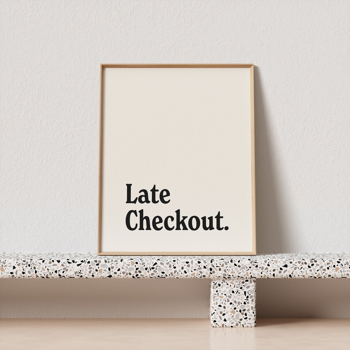 Retro Late Checkout Typography Art Print - Image 3