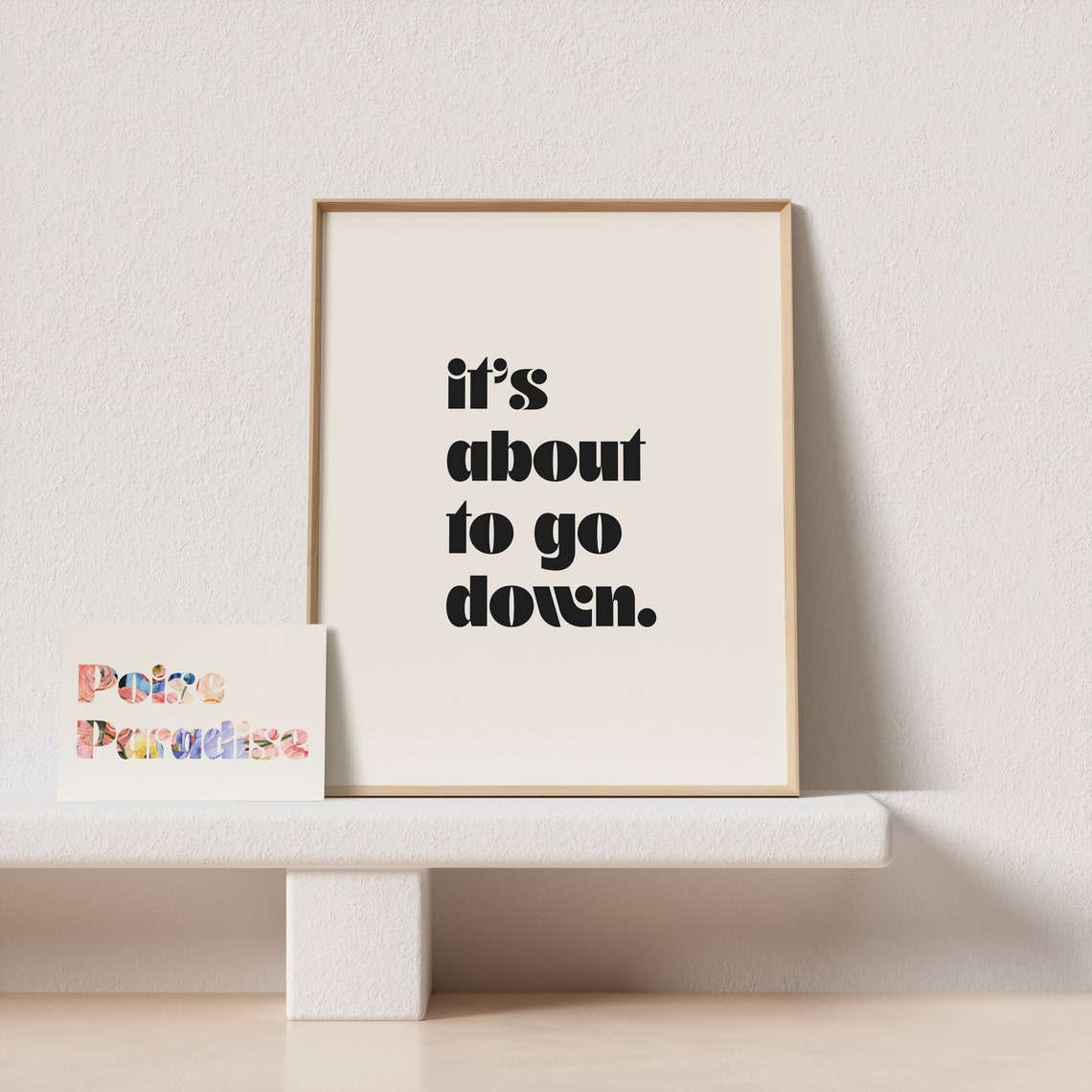 Its About To Go Down Funny Retro Party Typography Quote Poster - Image 4