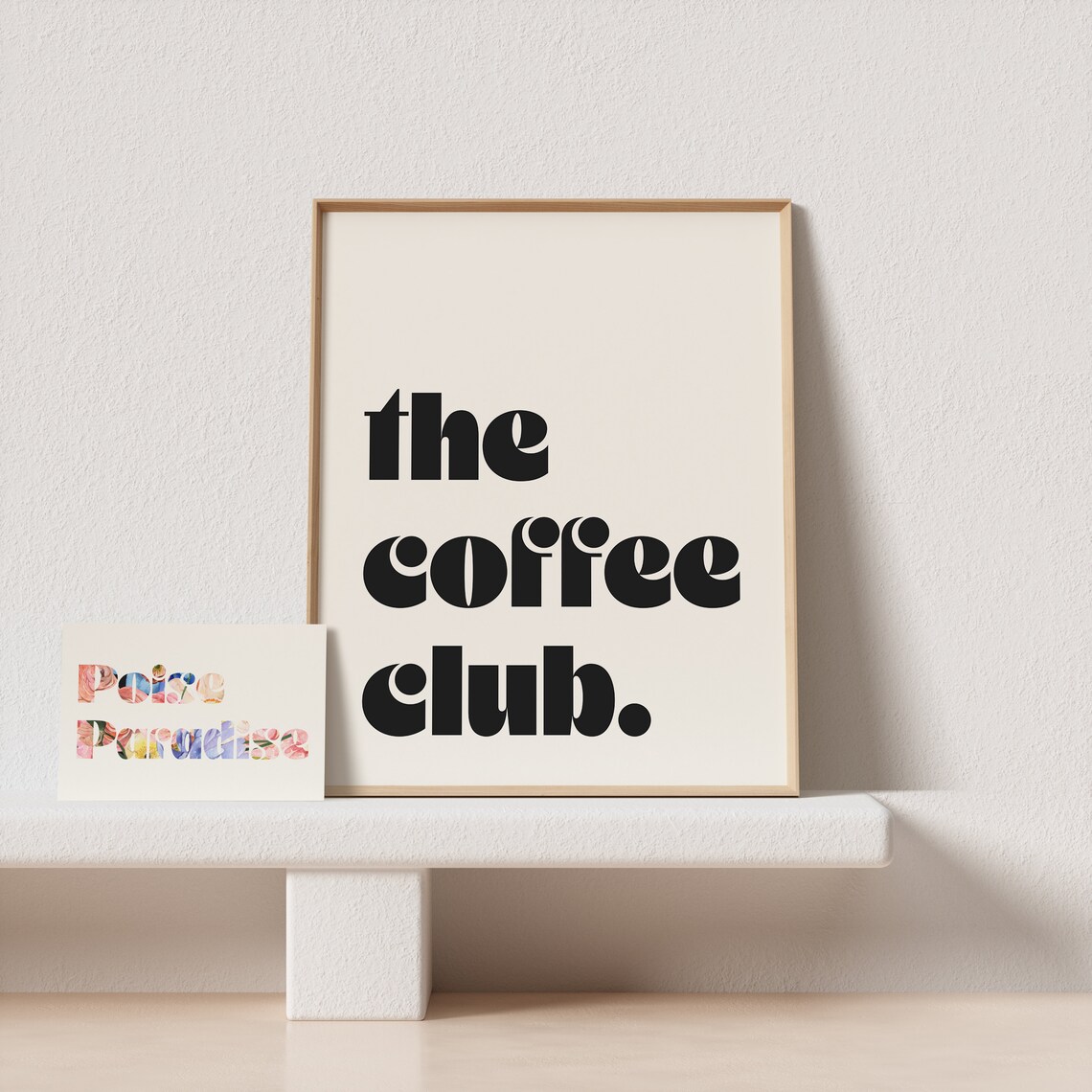The Coffee Club Retro 70s Typography Art Print - Image 4