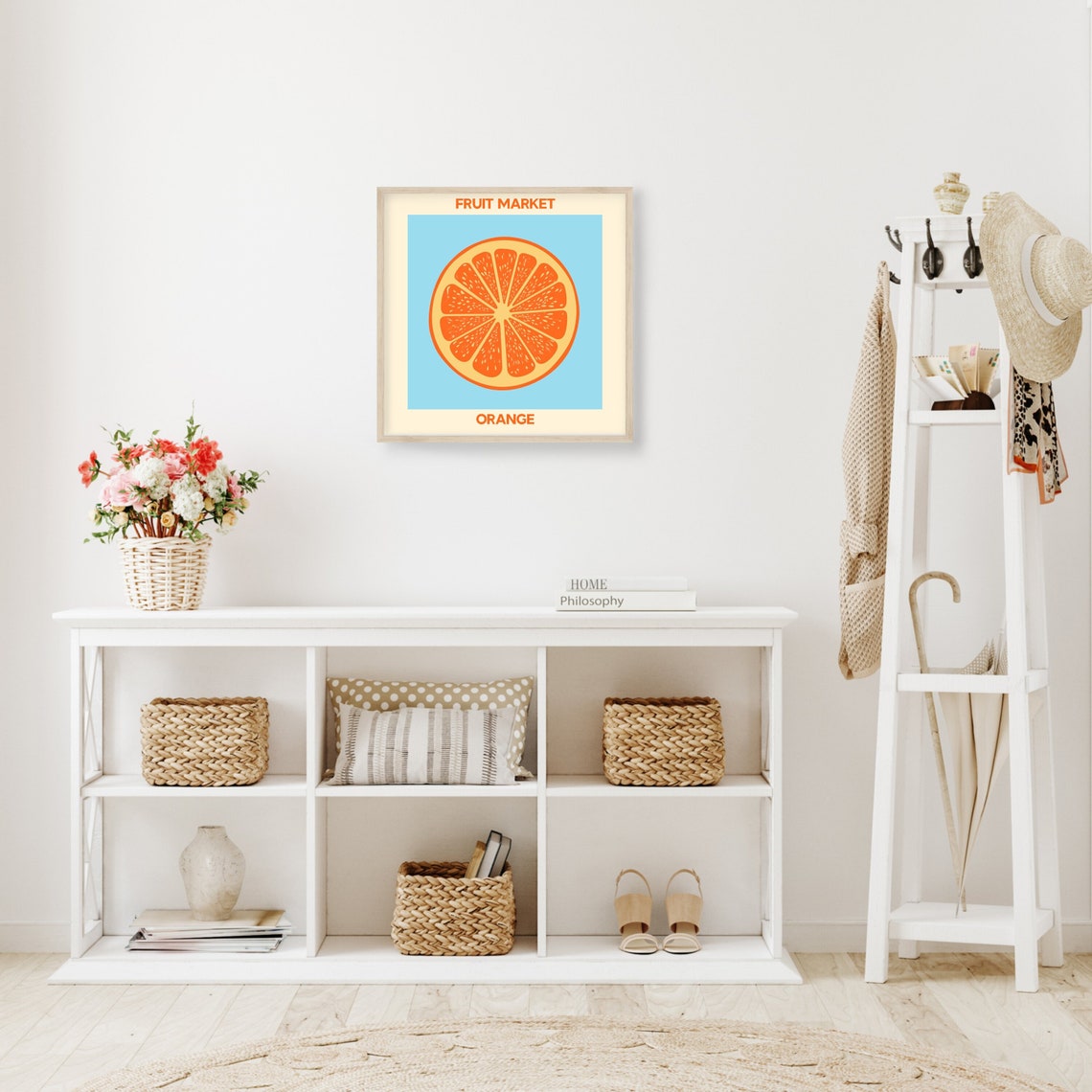 Fruit Market Orange Slice Poster Retro Kitchen Citrus Wall Decor Art - Image 2