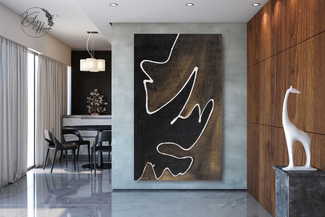 Modern Line Drawing Bold Abstract Wall Art Print - Image 4