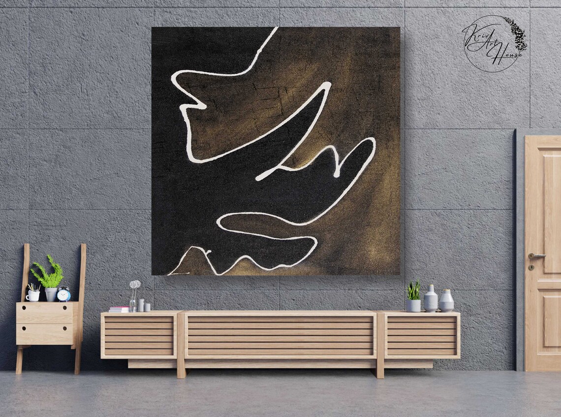 Modern Line Drawing Bold Abstract Wall Art Print - Image 3
