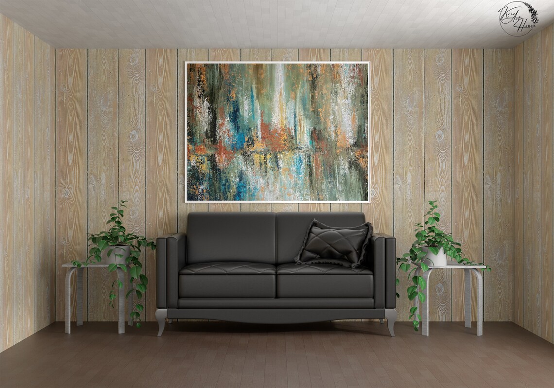Brush Strokes Abstract Painting, Neutral Modern Art Print - Image 4