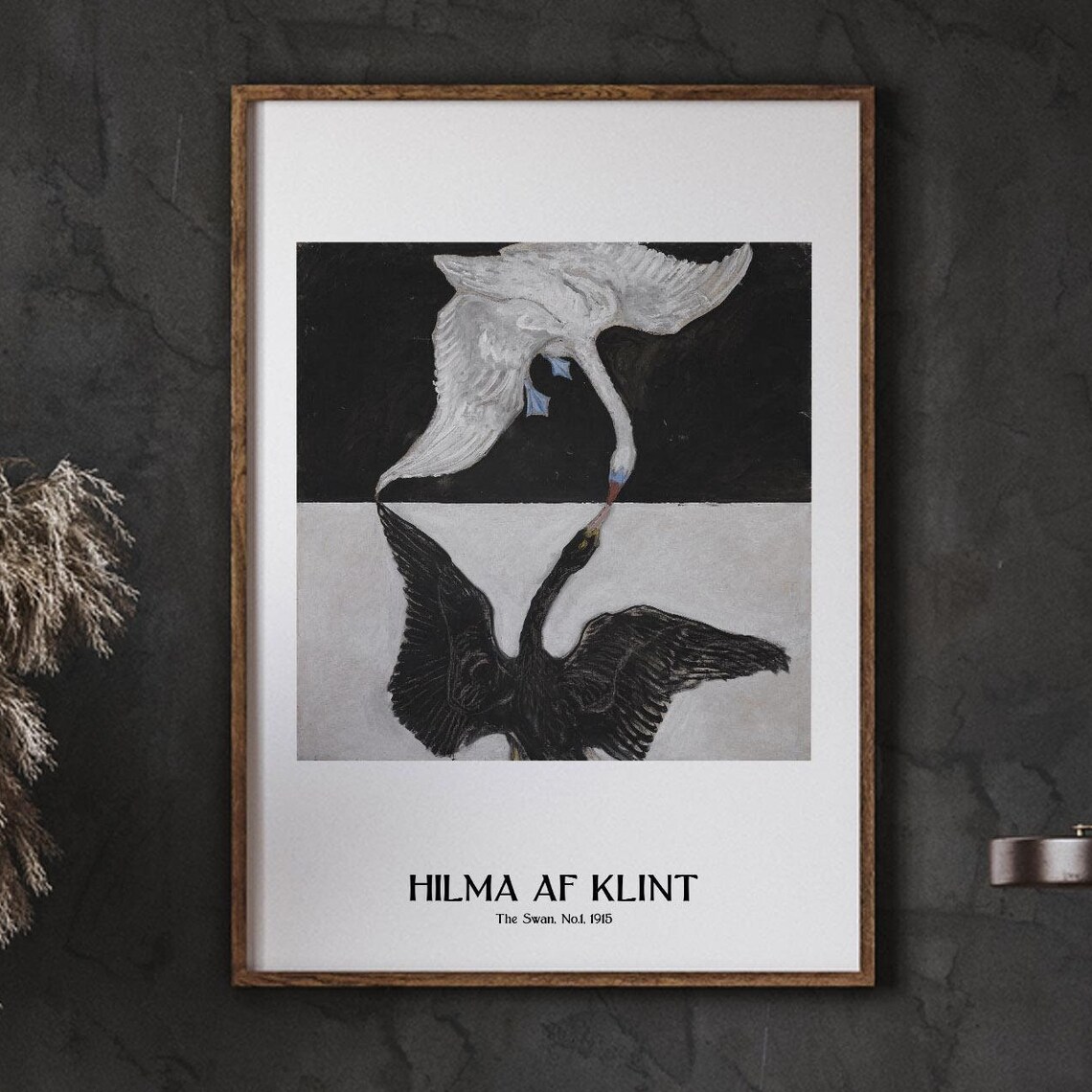 Hilma Af Klint The Swan No 1 1915 Black And White Spiritual Abstract Poster