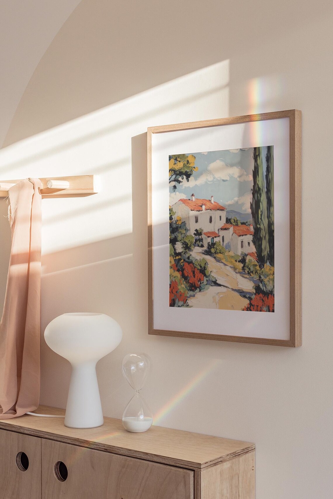 Tuscan Villa Red Roof Italian Countryside Oil Landscape Poster - Image 2
