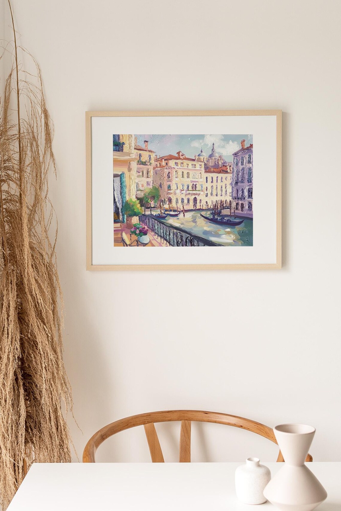 Venice Grand Canal Gondolas Impressionist Painting Art Print - Image 3