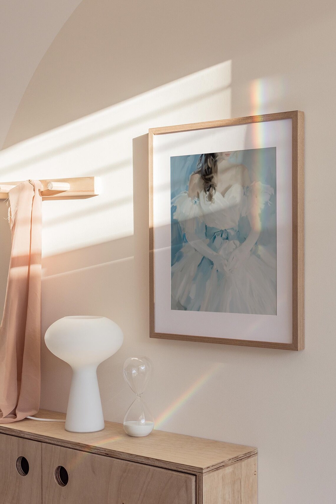 Princess Blue White Gown Elegant Oil Painting Royal Portrait Poster - Image 2