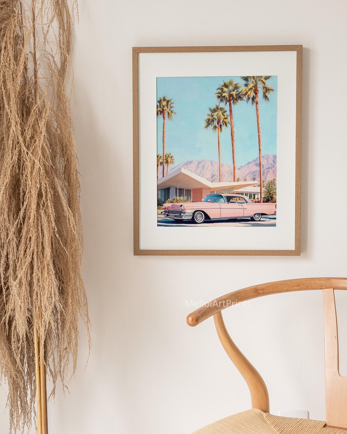Palm Springs Retro Painting, Mid Century Poster - Image 2