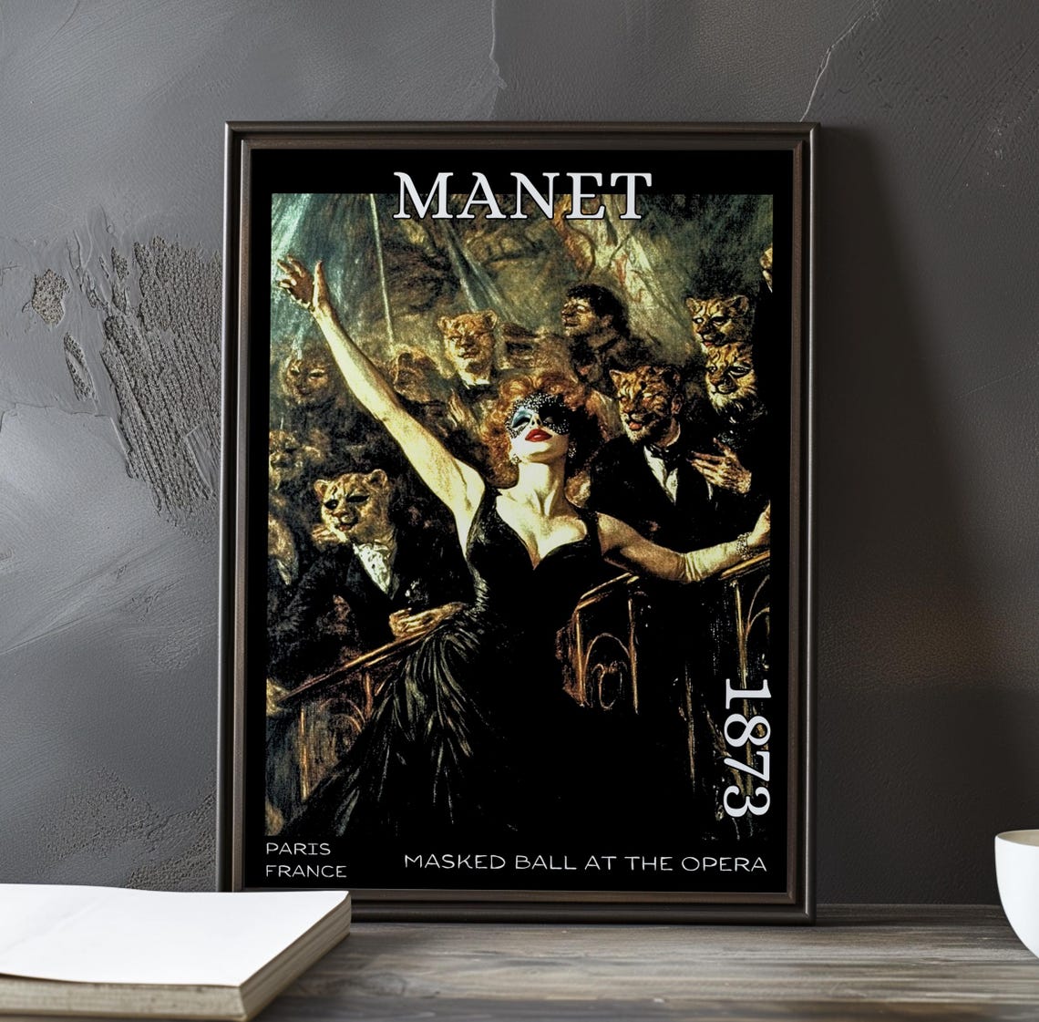 Manet Masked Ball Dramatic Dancer with Raised Arm 1873 Poster