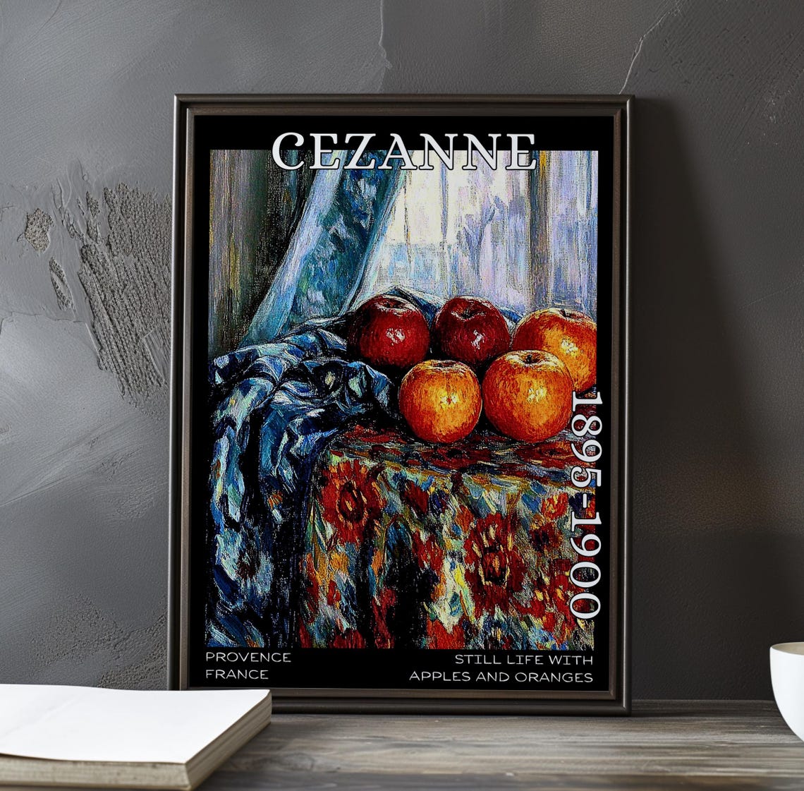 Cezanne Apples and Oranges Still Life by the Window 1895 1900 Poster