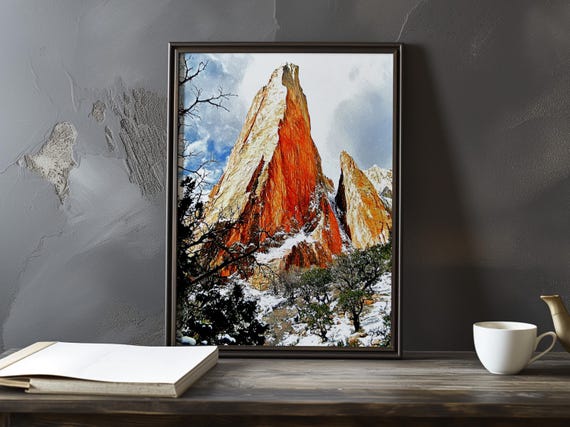 A Mountain Landscape With Snow Gustave Courbet Inspired Impressionist Gallery Print Impressionism Poster