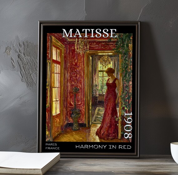 Henri Matisse Harmony in Red 1908 Chandelier Hallway Gown Poster
