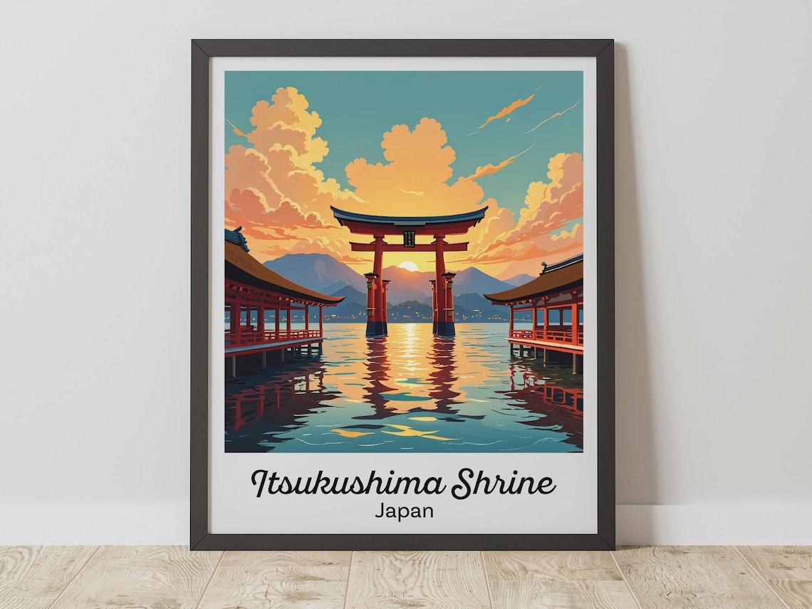 Itsukushima Shrine, Vintage Miyajima Island Poster