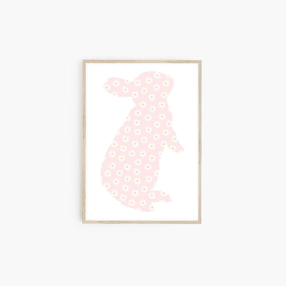 Cute Rabbit Easter Wall Art Print, Spring Decor - Image 2