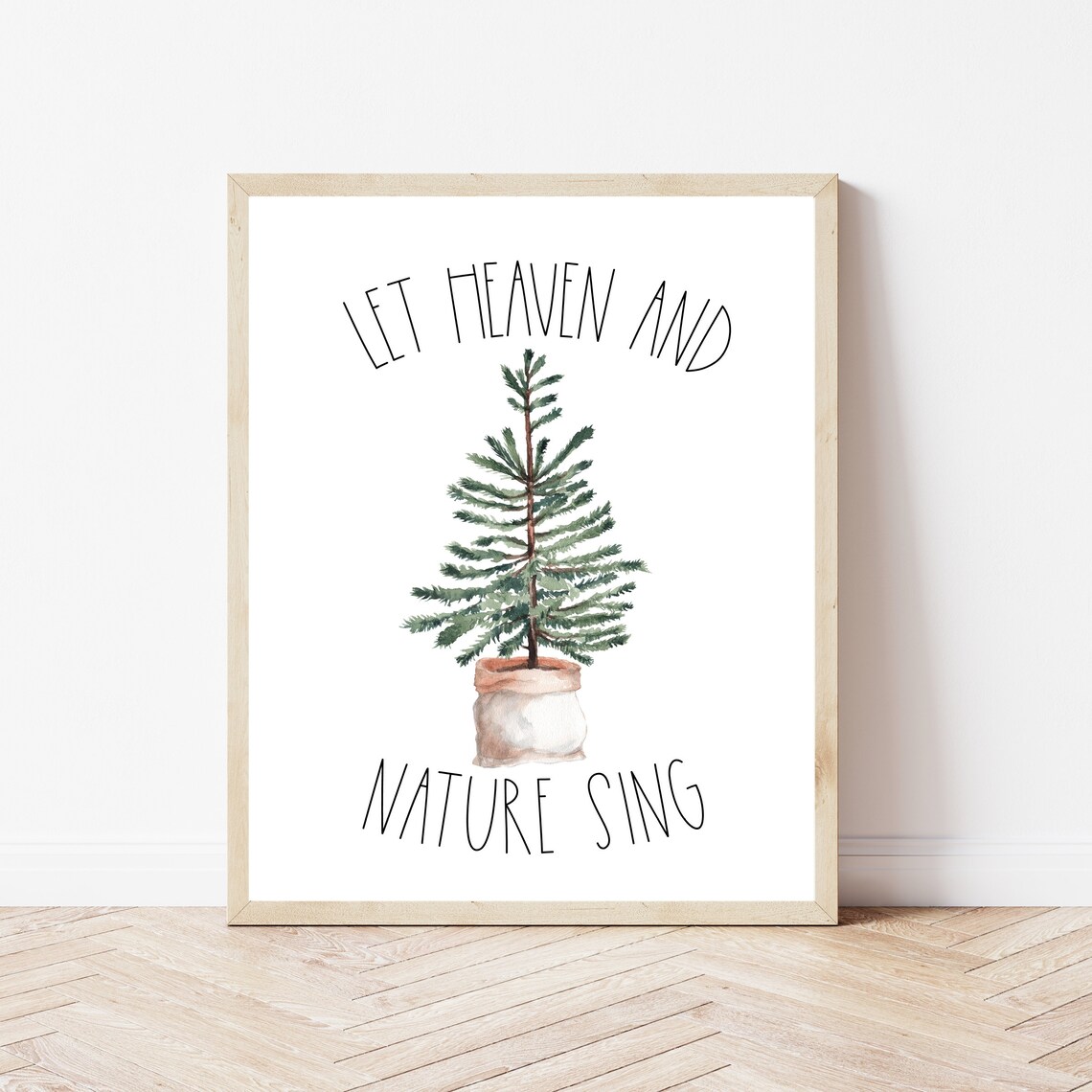 Minimalist Winter Christian Christmas Art Print